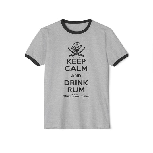 STL Renaissance Festival Ringer T-Shirt - Keep Calm Drink Rum