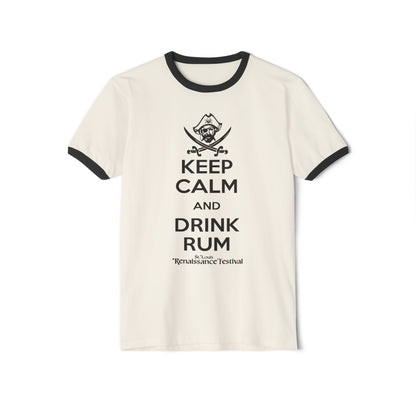 STL Renaissance Festival Ringer T-Shirt - Keep Calm Drink Rum