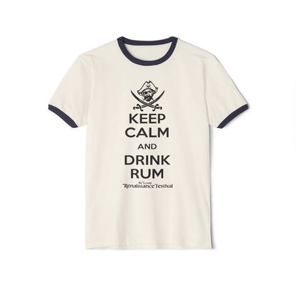 STL Renaissance Festival Ringer T-Shirt - Keep Calm Drink Rum