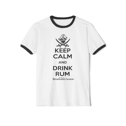 STL Renaissance Festival Ringer T-Shirt - Keep Calm Drink Rum